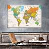 Decorative Hanging Picture Wall Poster World Map Classic Vintage Painting Home Decor for Teaching Living Room,Study