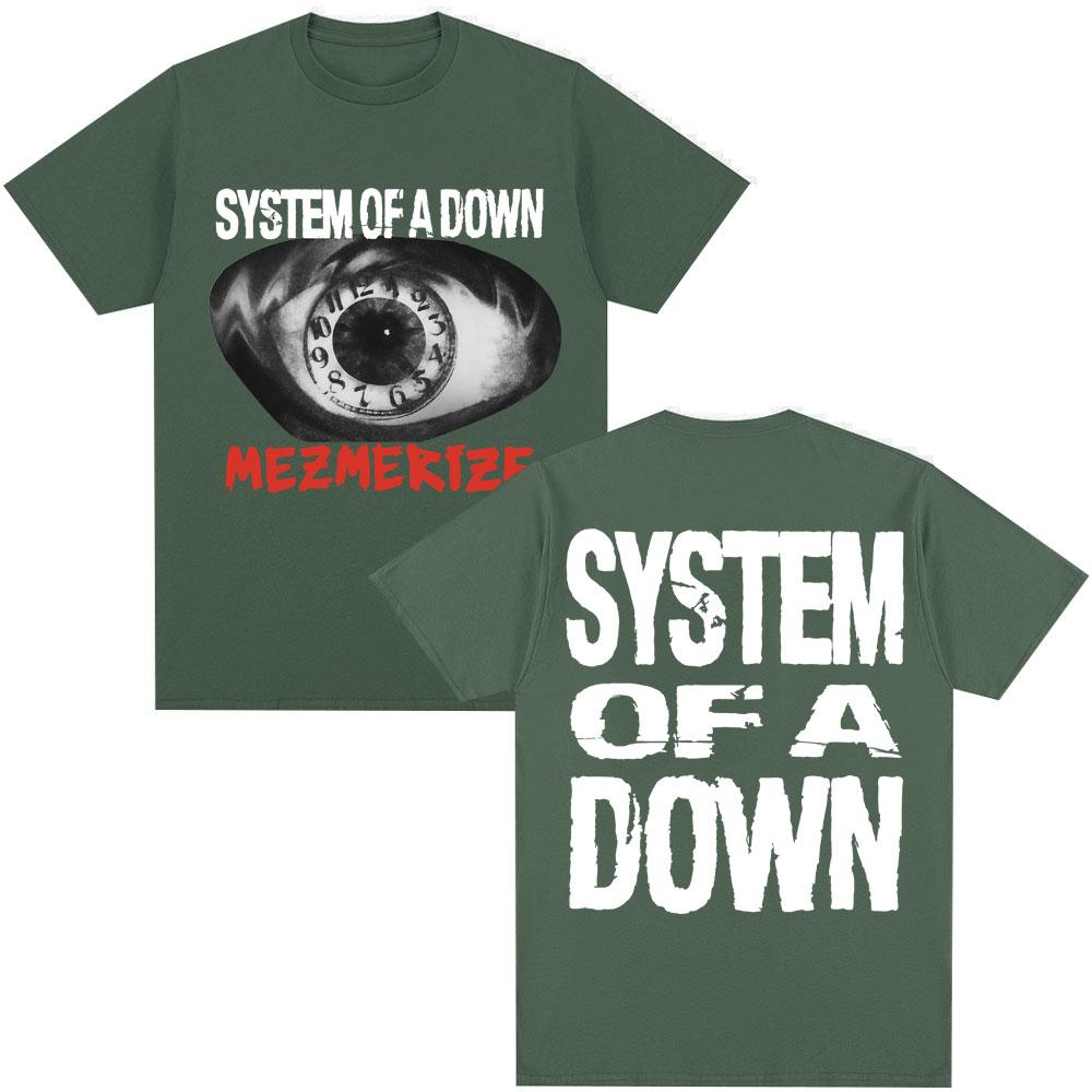 Rock Band System of A Down Mezmerize Musikalbum T-Shirt Herren Damen Hip Hop Gothic Vintage T-Shirts Übergroße Baumwoll-Freizeit-Tees