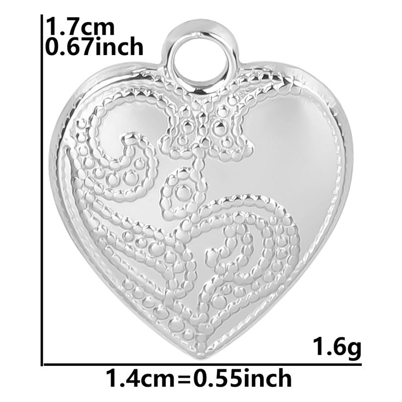 6pcs Titanium/Stainless Steel Heart Charms For Jewelry Making Supplies Fashion Diy Love Pendant Wings Flower Landscape Materials