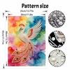 DIY Pearl Gem Vibrant Peacock Painting Shining Bead Craft Art Home Wall Ornament Simple Unframed Room Decoration Art Elegant Aesthetic Gift