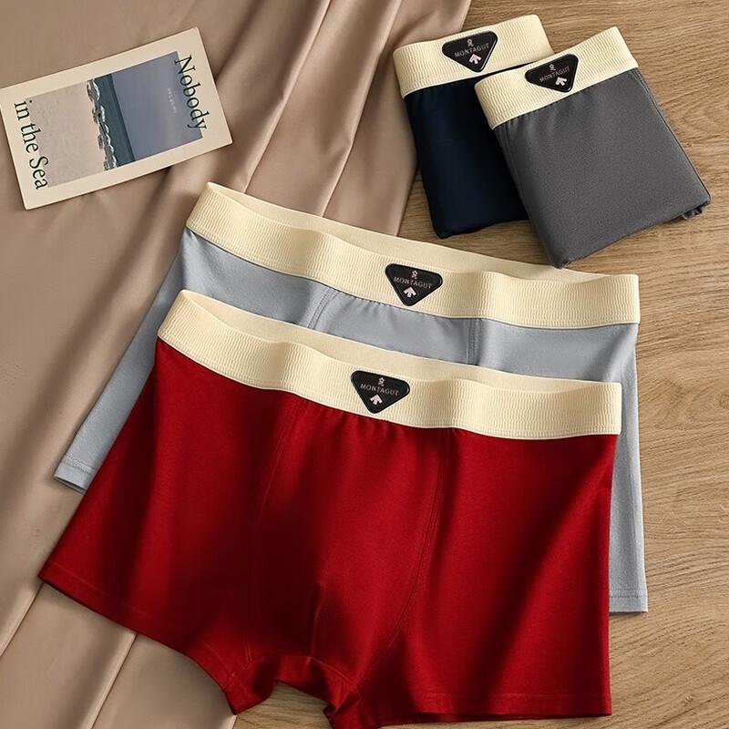 Montagut Men's Antibacterial Cotton Boxer Briefs