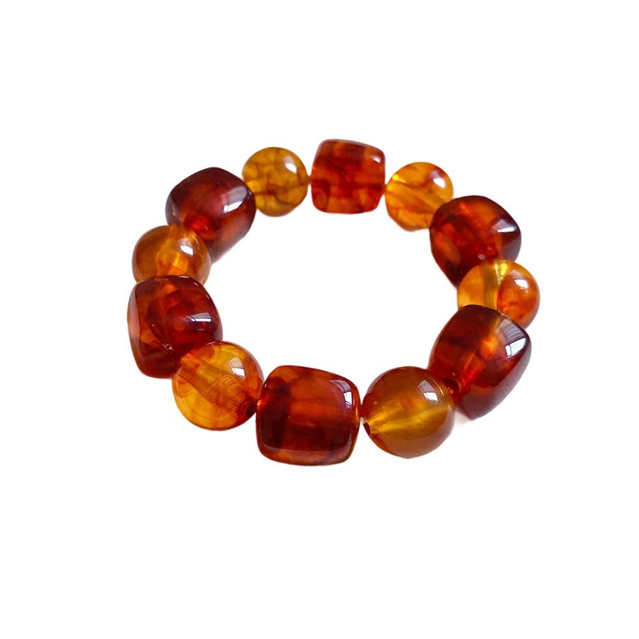 Acrylic Irregular Geometric Beaded Bracelet - European & American Style Hand Chain with Unique Design Sense