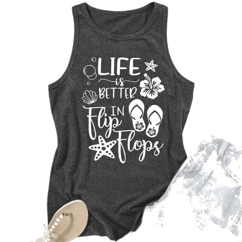 Top Vest, Sleeveless Halter Top Loose Base Vest