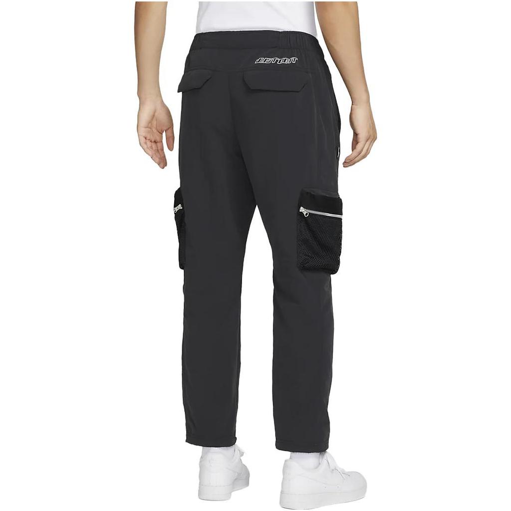 Nike Premium Solid Color Zip Pocket Straight-Leg Cargo Pants Men Bottoms Black DX7857-010