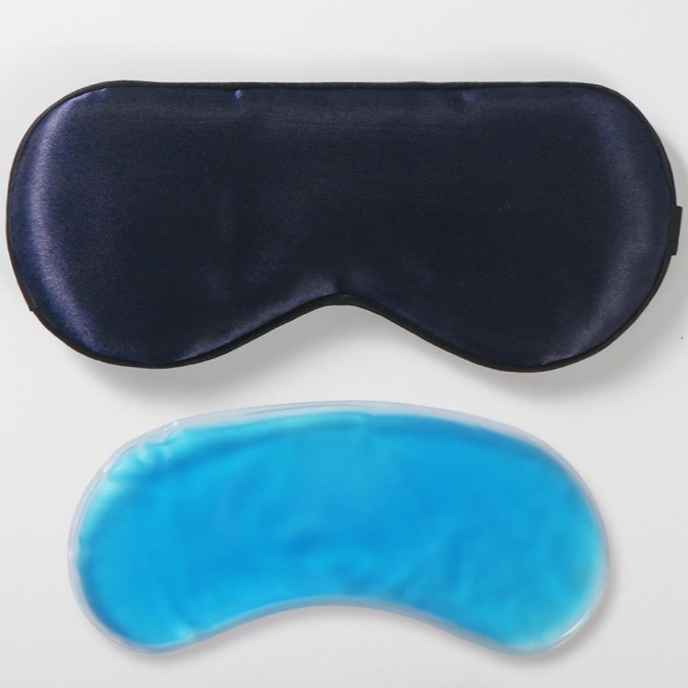Breathable Blackout Eye Mask Double-sided Imitation Silk for Ice Hot Compress Sleep Travel Office Home