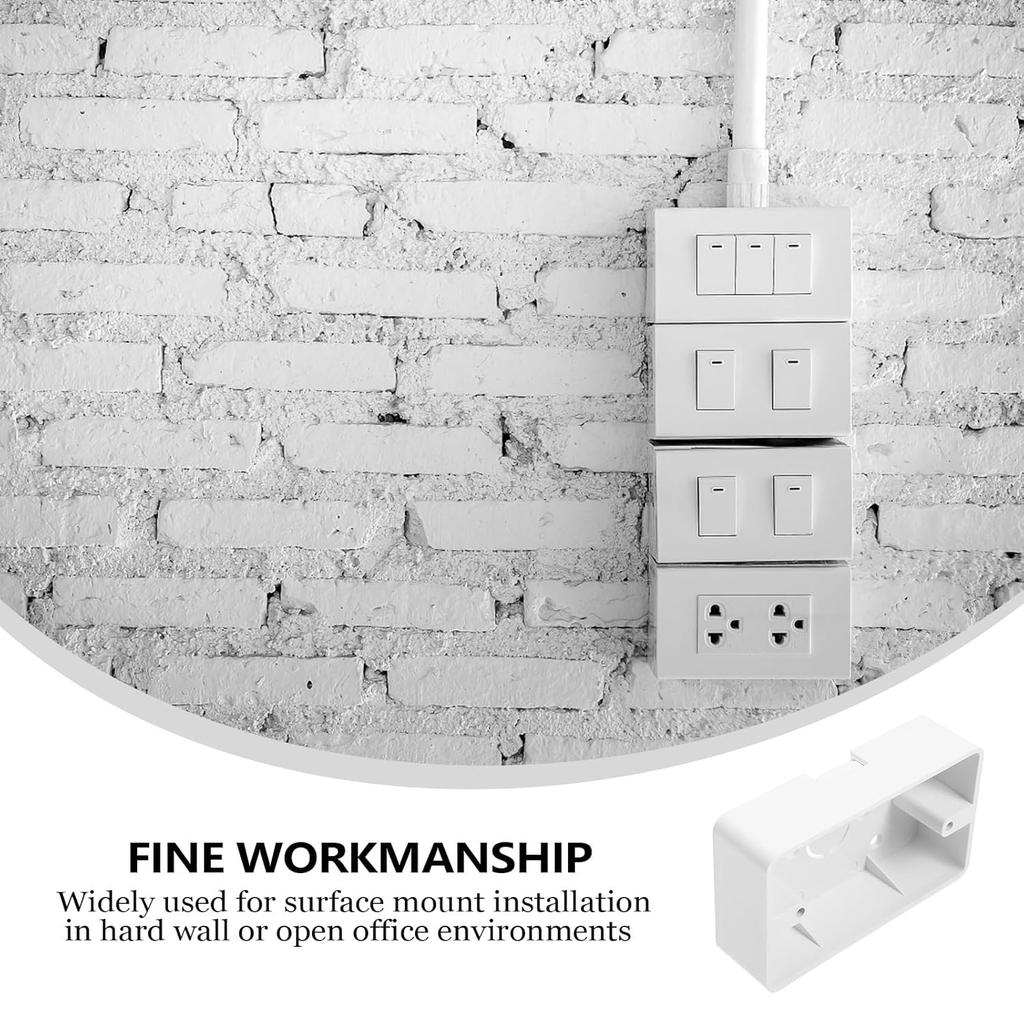 5pcs Outlet Junction Box, Wall Socket Boxes, 1 Gang Electrical Box, External Installation Box, Plastic Electrical Enclosure Box for Home
