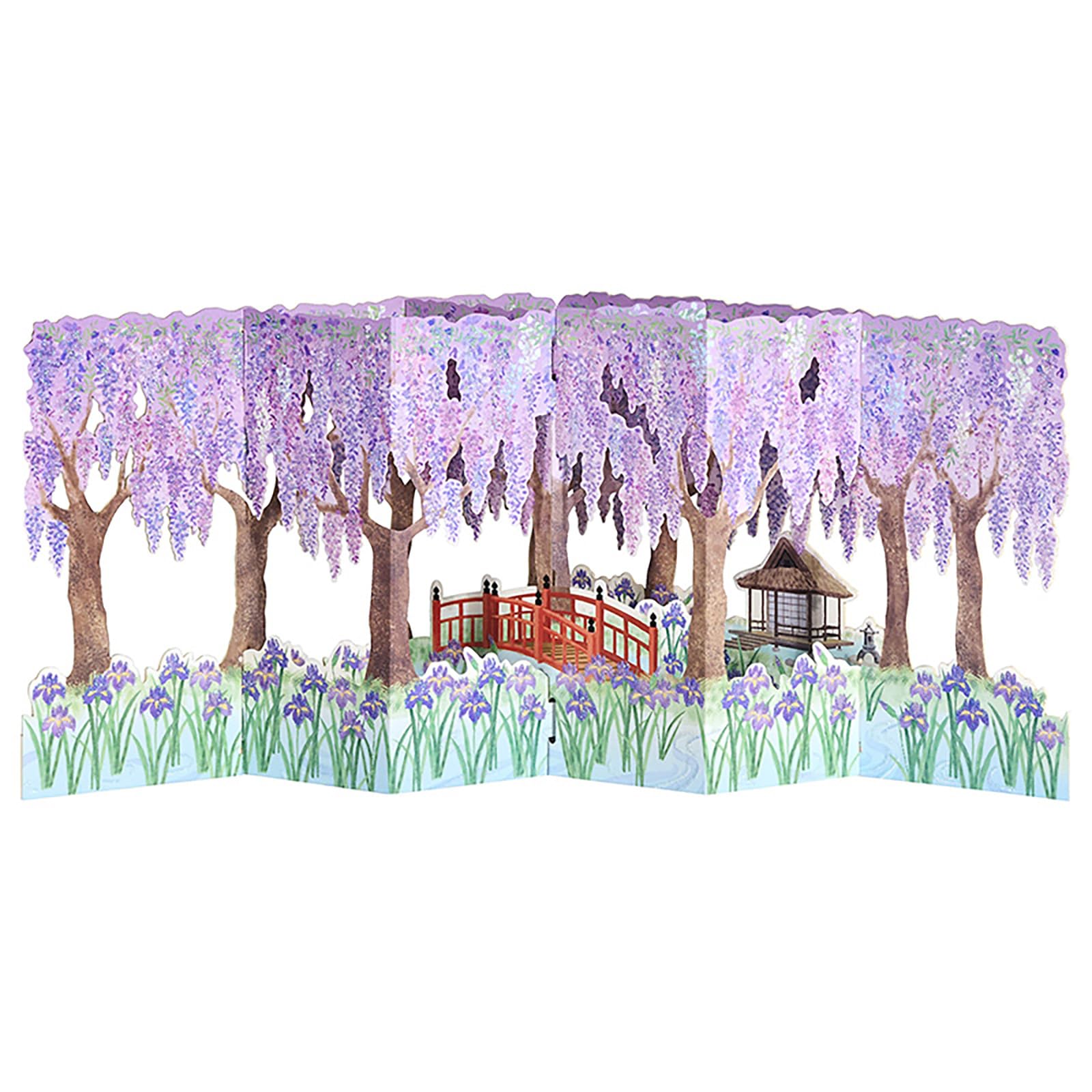 Sanrio Message Early Wisteria and JES 830364 Card, Summer, Iris, 5-6,