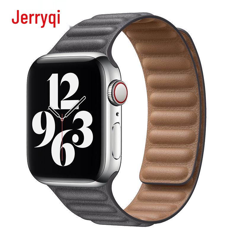 Dvoubarevný magnetický kožený řemínek na zápěstí Apple Watch pro Series SE/765432