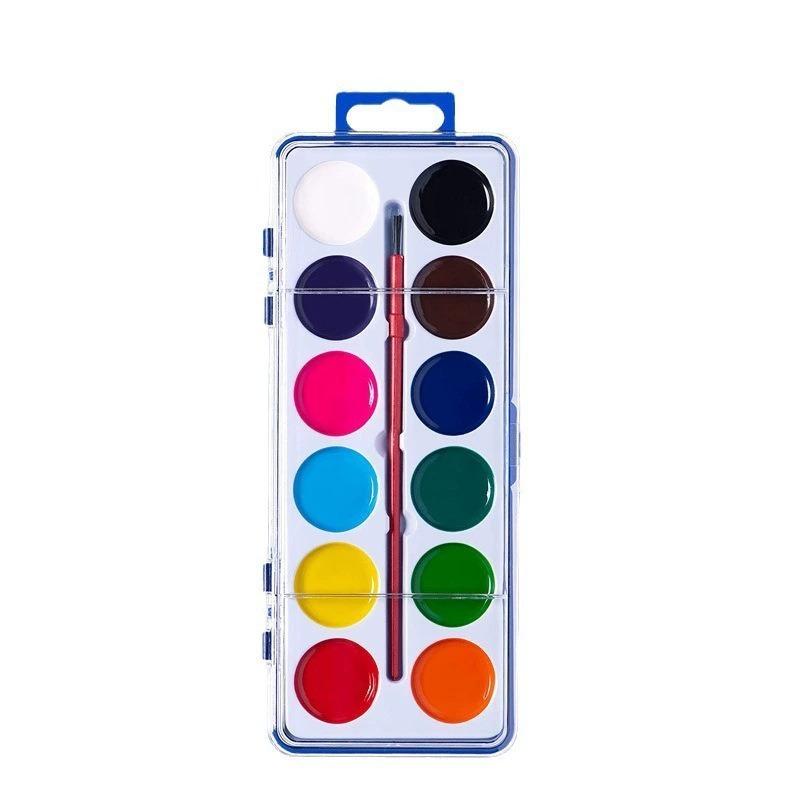 1 SET Kinder-Kunstpigmente 12 Farben 16 Farben Liebe Großzügige Box Halbtrockenes Pigmentpulver Malset Aquarell
