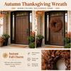 Couronne de Thanksgiving avec Feuilles de Buis pour Porte d'Entrée Décoration de Maison