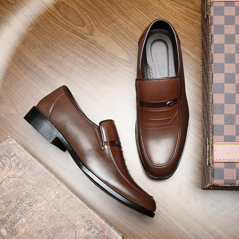 New Factory Direct Sales Wenzhou Men's Shoes Stall British New Products Men's Leather Shoes Men's Casual Shoes Single Shoes Batch