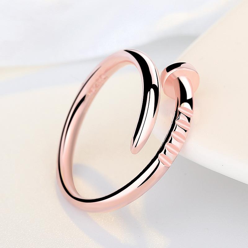 Light Luxury Style Nail Open Ring, Niche Design Ring, Male and Female Couple's Ring, Versatile