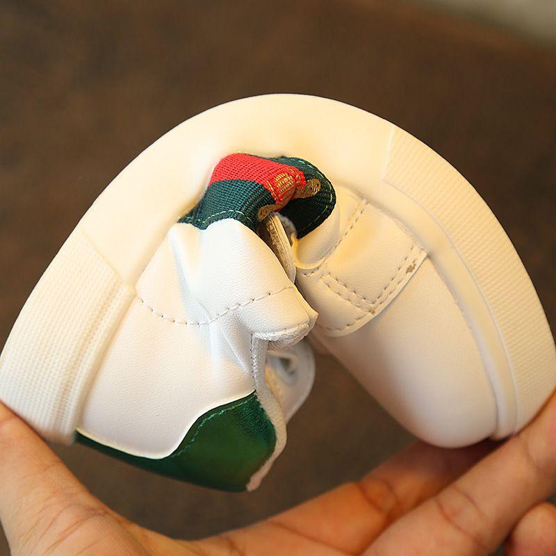 Fashion Bee Children's Shoes Embroidered Lace Casual Shoes With Round Toe And Rubber Sole