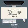 Cat Mouse Pad Large Cute Cartoon Laptop Office Keyboard Pads Customized Nonslip Kawaii Black Cartoon Cats Desk Mat