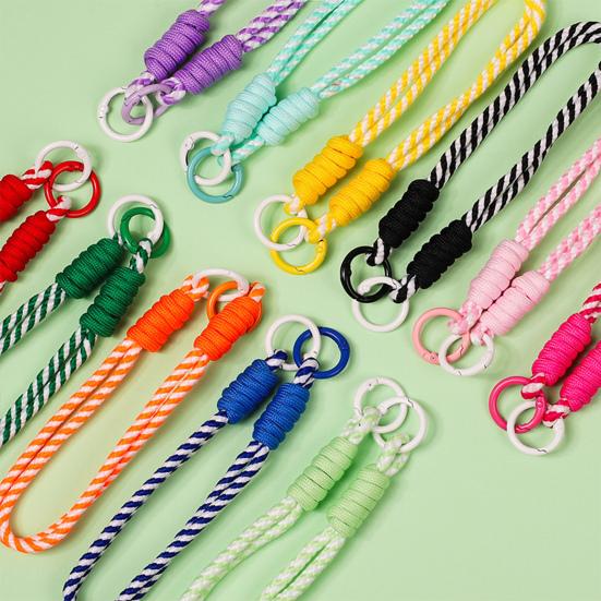 Corda Intrecciata Ciondolo Cinturino da Polso Corto con Anello di Sospensione Resistente all'Usura Leggero Cordino Portatile Accessorio per Borracce Telefoni Cellulari