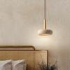Japanese-Style Yellow Travertine Lamp Wabi-Sabi Retro Pendant Light Middle for Dining Room Bedside Decorative Chandelier