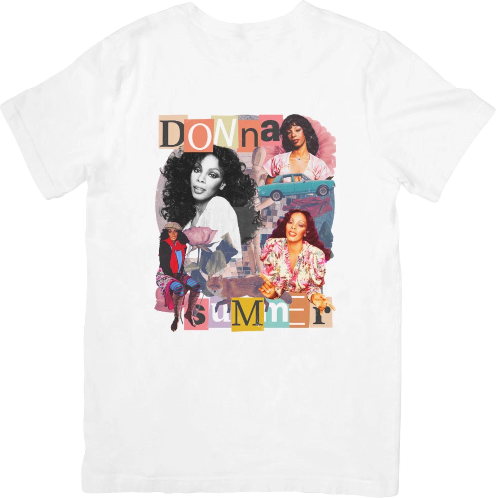 

Музыка Донны Саммер Унисекс посадка подходит для мужчин и женщин Качественная хлопковая футболка S