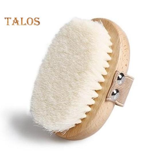 Bath Brush with Beech Wood Handle Soft Nylon Bristles Gentle Exfoliation Hanging Design Shower Brush Bath Accessories