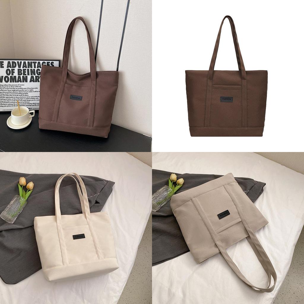 Stylish Large Capacity Canvas Tote Bag For Women Soft And Trendy Streetwear Bag