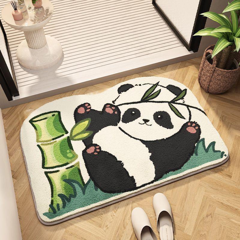 Toilet Absorbent Bathroom Door Foot Pad Plush Pad Toilet Non-slip Carpet Cute Floor Mat Bedroom Cartoon Household