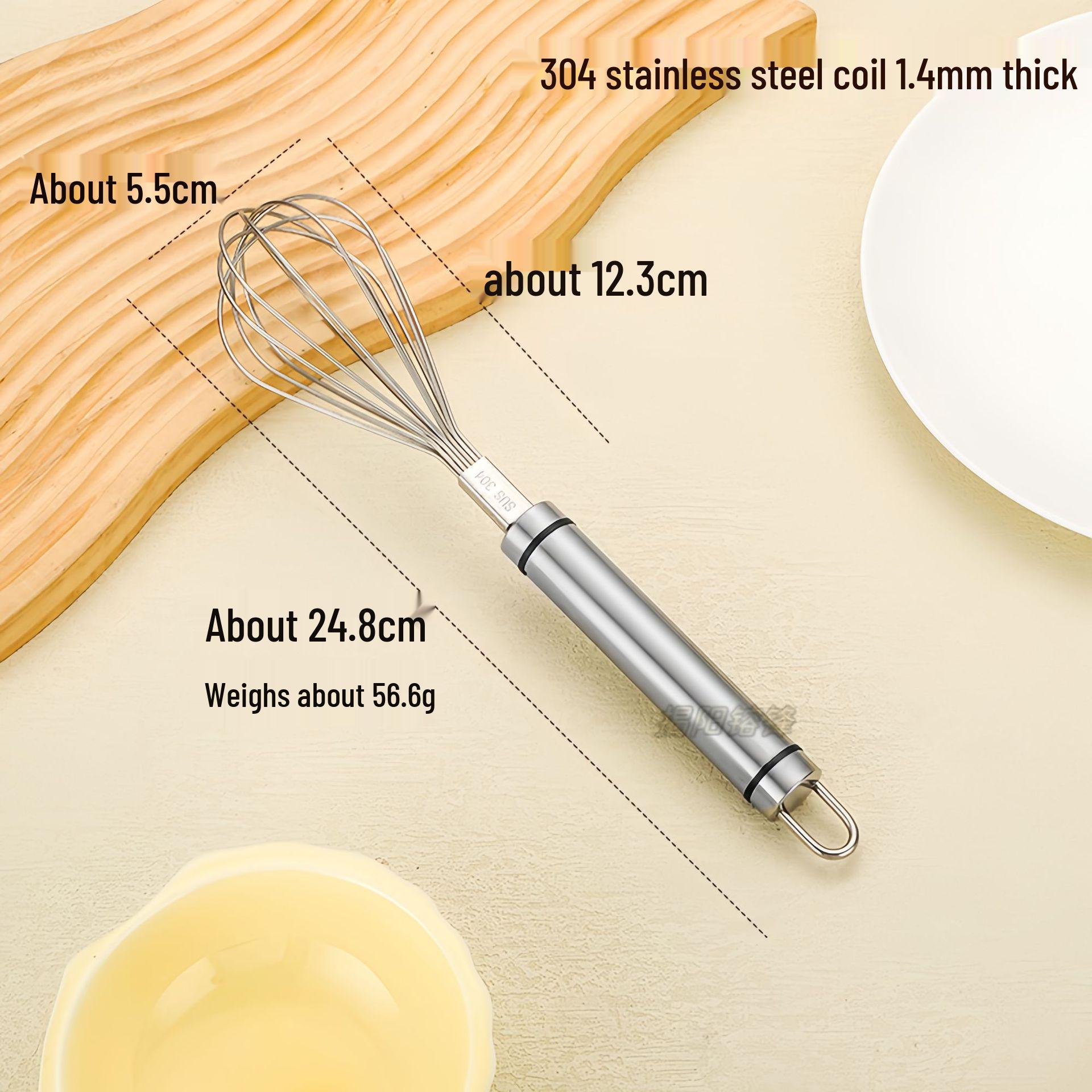 

Ручной венчик из утолщенной нержавеющей стали 304 - Кухонный гаджет для взбивания яиц и смешивания крема