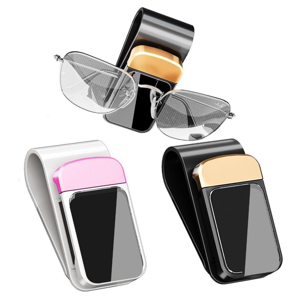 Shock-proof Car Glasses Clip Press Switch Automotive Hanger Sun Visor Mount