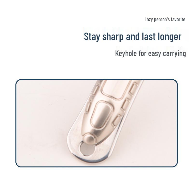 Rose Gold Flat Edge Stainless Steel Nail Clippers - Portable, Anti-Splash Manicure Tool