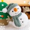 Cute, fluffy Christmas snowman plush toy cushion with a hat and scarf. Soft to the touch, perfect for kids and adults. A great birthday or Christmas