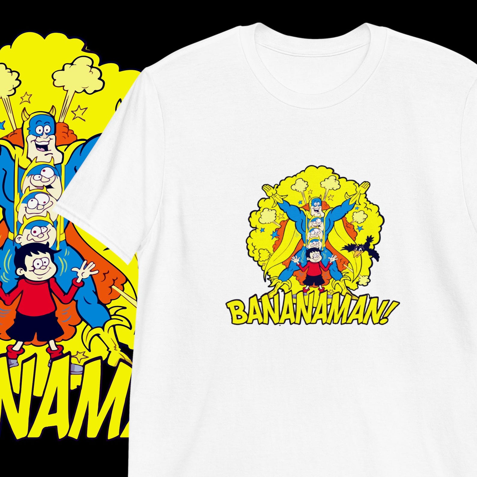 Bananaman T shirt Retro Comic Book Clothing 2XL