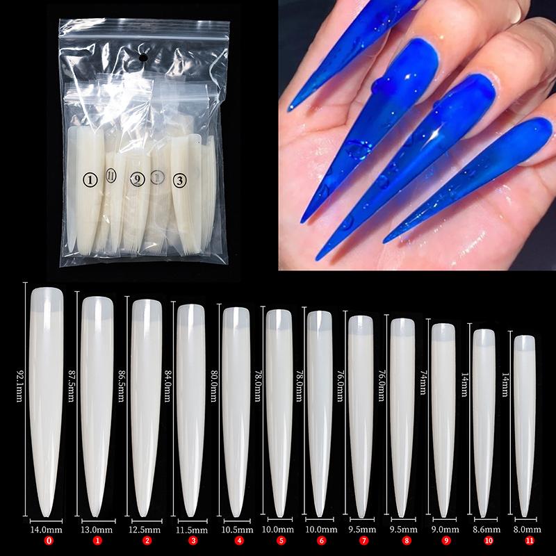 120Pcs 5Xl Extreme Long Stiletto Nails Full Cover Nails Artificial Acrylic False Nail Tips Press On Manicure Tool Accessories