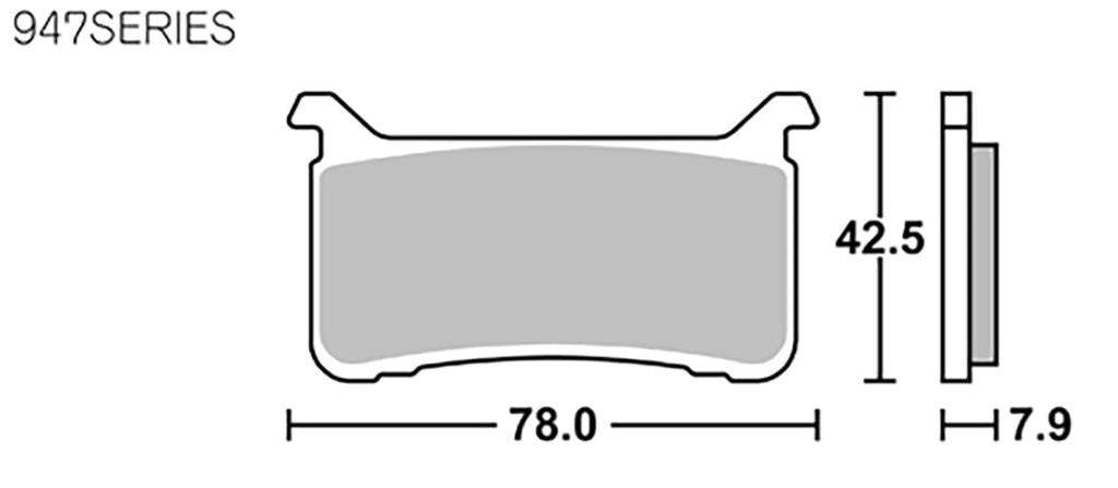 KITACO SBS Brake Pads Sport Racing 947RST for VFR800F/X, CBR1000RR, CB1000R, CB1100RS, etc. 777-0947098