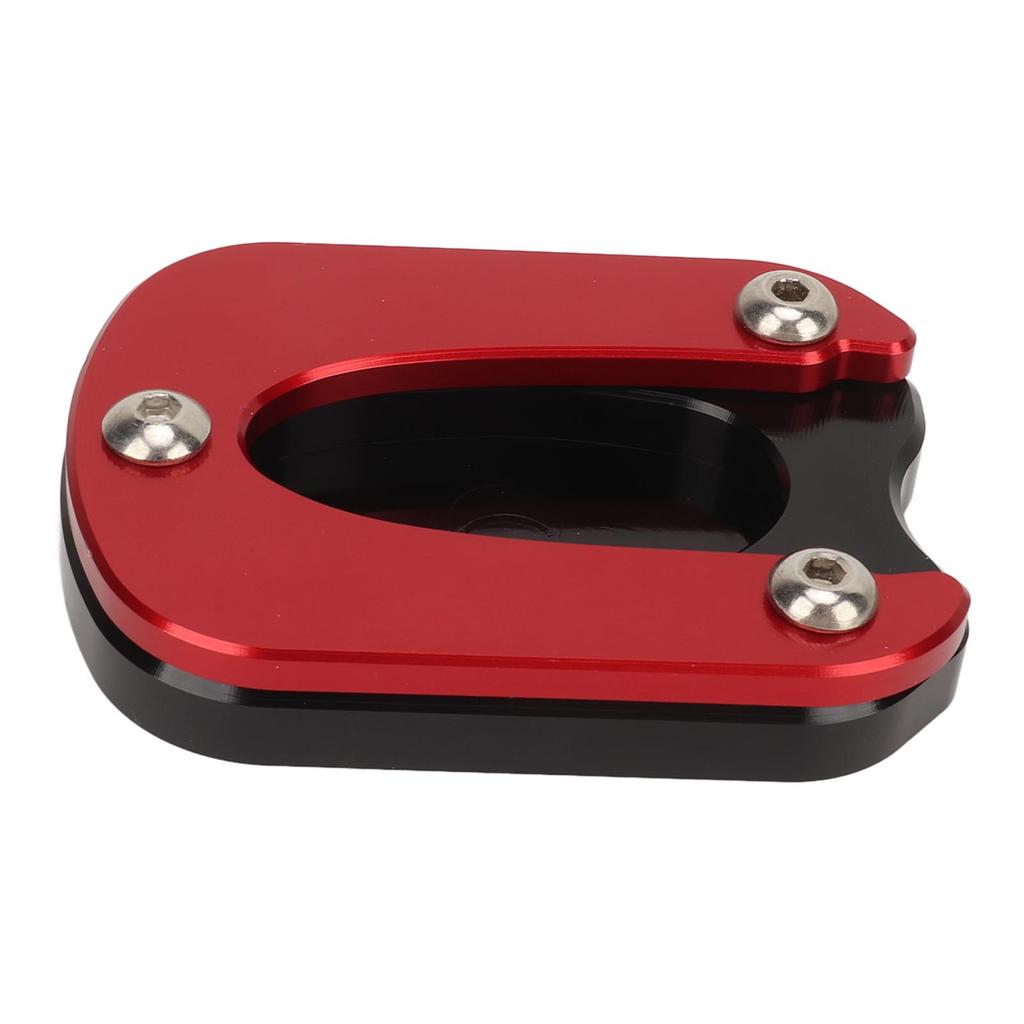 Motorcycle Kickstand Pad Aluminium Alloy Sidestand Foot Rest Replacement for Enfield Meteor 350 2021‑2023 Red