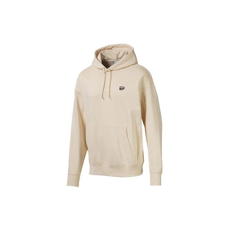 PUMA Sweatshirts Men's Ecru Hooded Moderate Regular 596002-89