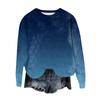 Women's Fashion Round Neck Pullover Top Long Sleeve Tee Printed Sweatshirt