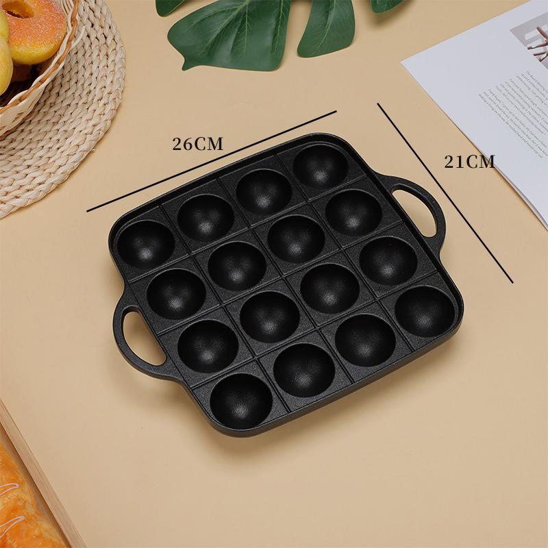 16 Hole Cast Iron Takoyaki Grill Pan Non-Stick Takoyaki Maker Octopus Ball Pancake Maker Kitchen Cookware Kitchenware