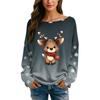 Womens  Fall Sweaters Long Sleeve Print Tops Pullover Sweaters Loose Dressy Casual Basic Clothes