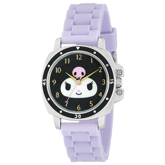 Flame Sanrio Rubber Big Face Watch Kuromi Purple Watch [Sun Co., Ltd.] J-Axis CR3C0008-KUP Women s фиолетовый