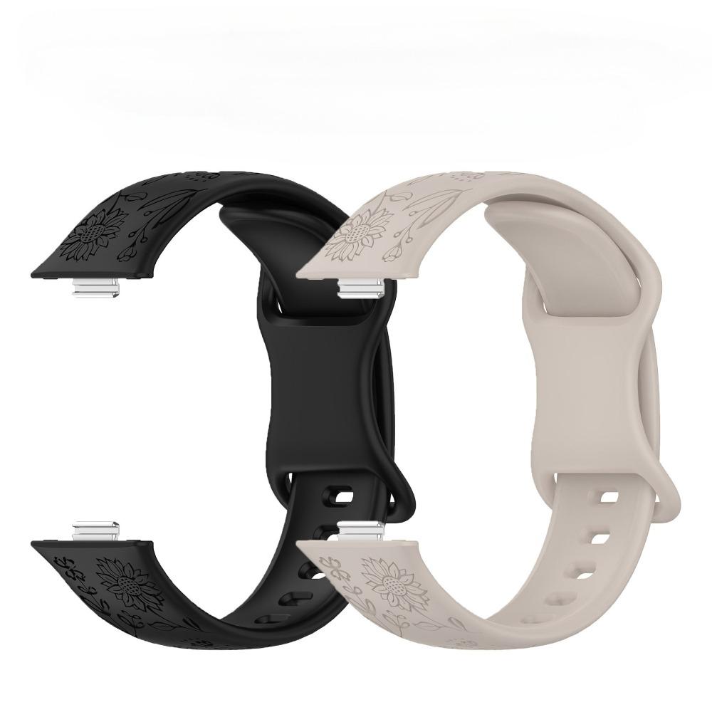 Silicone Engraved Women Strap For Huawei Fit5 5Pro Band Replacement Wristband for Huawei Fit4 4Pro 3 Bracelet Band Accessories
