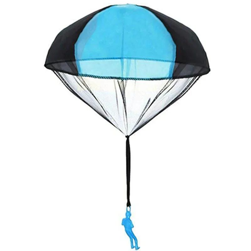 Funny Outdoor Kids Hand Throwing Parachute Toy  Game with Mini Soldier Toys for Children Fly Parachute Sport Educational Games