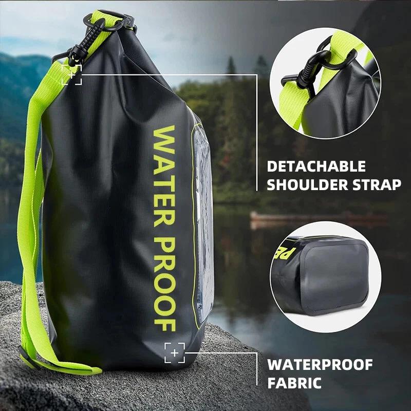 Large Capacity 2L/5L Waterproof Touchscreen Bag for Outdoor Swimming & Mobile Phone Protection