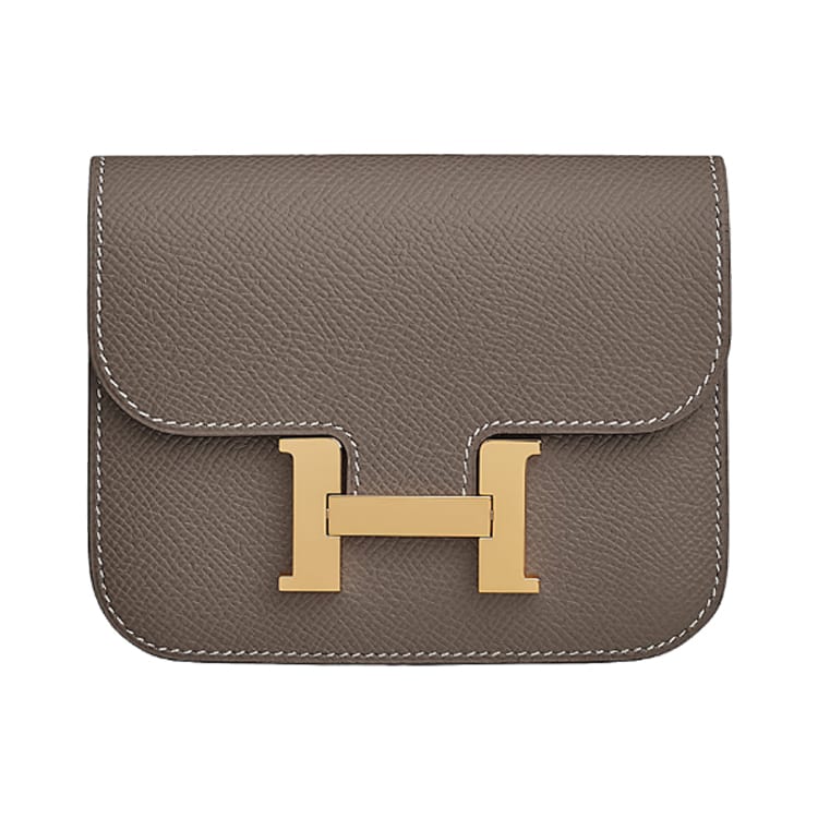 Hermes Constance İnce Altın Tonlu Kilitli Epsom Dana Derisi Portföy, Omuz Çantası, Çapraz Çanta, Cüzdan, Bel Çantası Kadın H082060CC8F