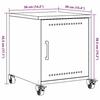 VidaXL Table de chevet jaune moutarde 36x39x43,5 cm acier, armoire, armoire latérale, support de téléphone, table de chevet 846620