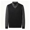 Men's Casual Loose Fit Faux Sweatshirt with Turn-Down Collar for Fall and Winter