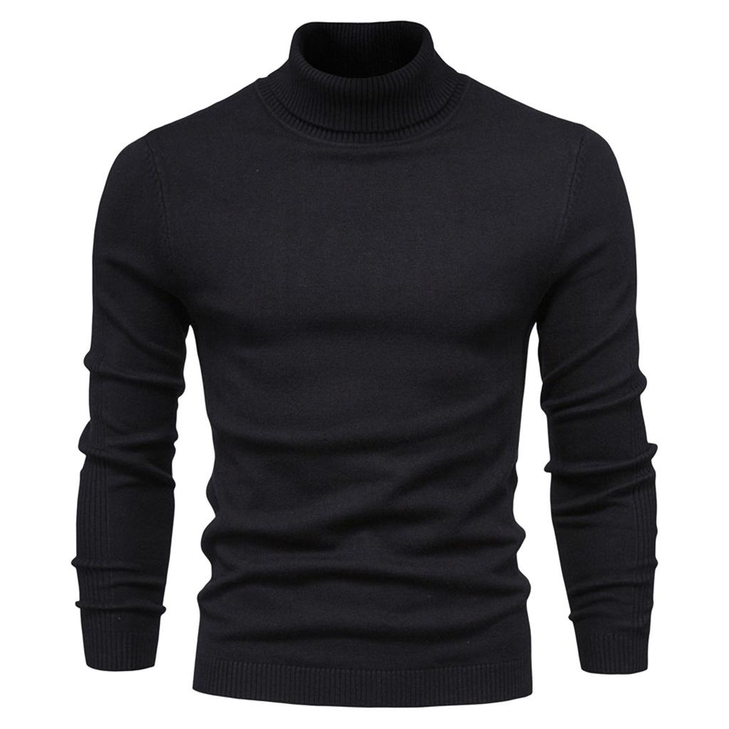 And Winter Thickened Warm Sweater Medium Collar Men's Multi-color Sweater