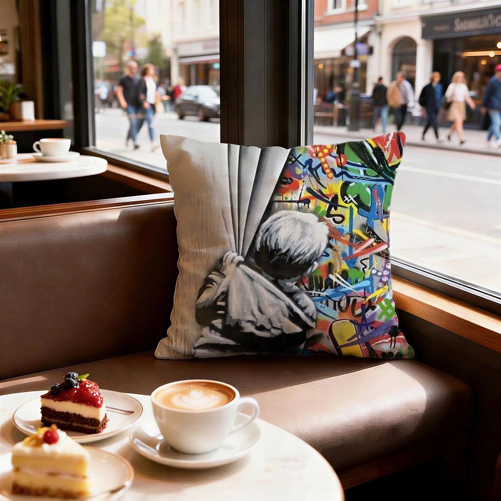 Art Banksy Cushion Cover Decorative Cushions Covers Cover Sofa X Pillow  Piece X X Pillowcase
