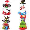 Joyful Cartoon Christmas Party Hats For Kids With Delightful Snowman And Print Reindeer