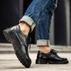 Fashion Derby men's leather shoes Classic casual gentleman style Daily business or office plus size Dress up shoes lace-up Four Seasons