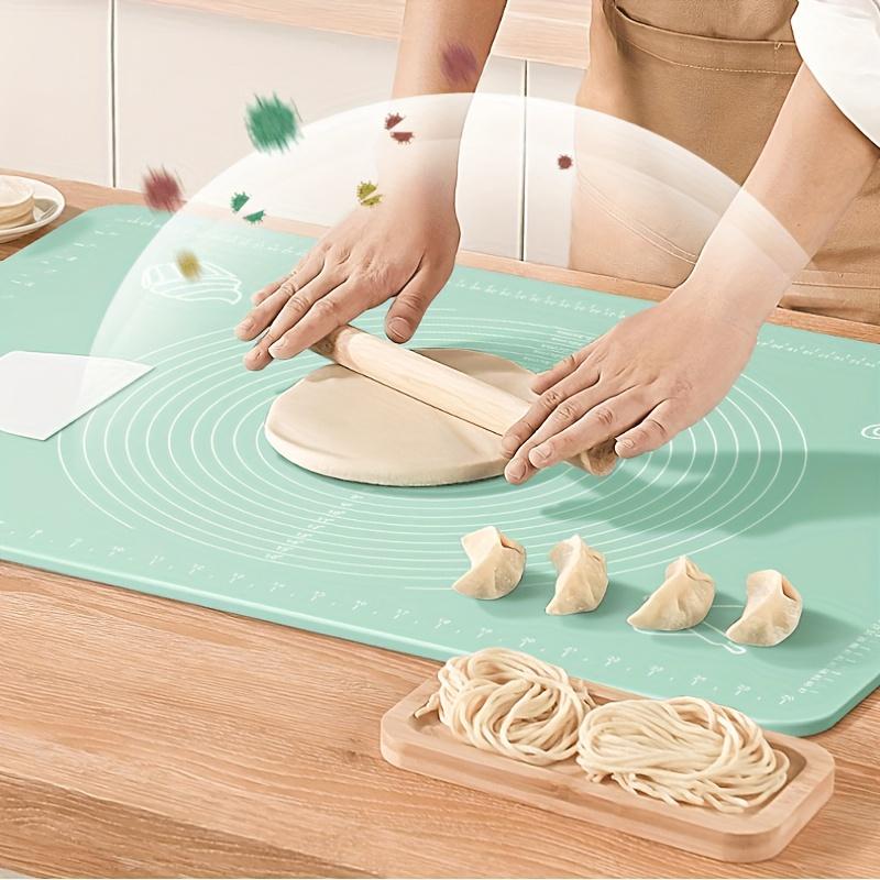 Antihaftbeschichtete Silikon-Gebäckmatte – Teigmatte zum Ausrollen von Brot, Süßigkeiten und Keksen – Küchen-Backutensilien und Zubehör für Weihnachten, Fastenzeit, Erntedankfest