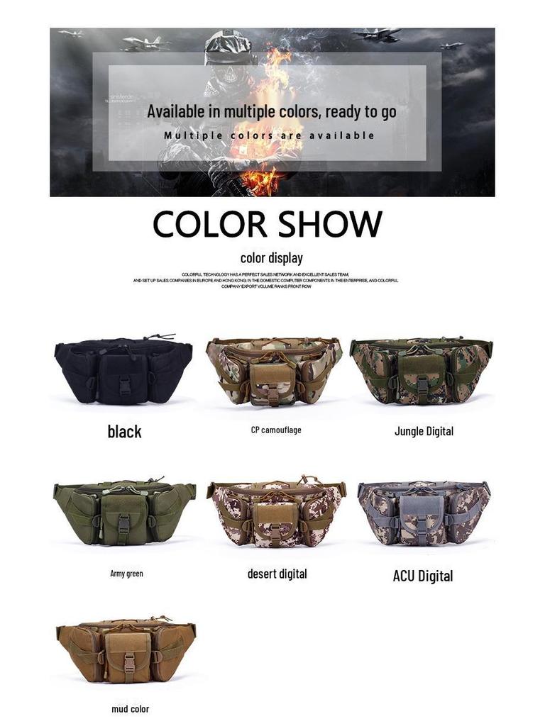 Geantă multifuncțională unisex de camuflaj pentru talie și piept pentru sporturi în aer liber și modă