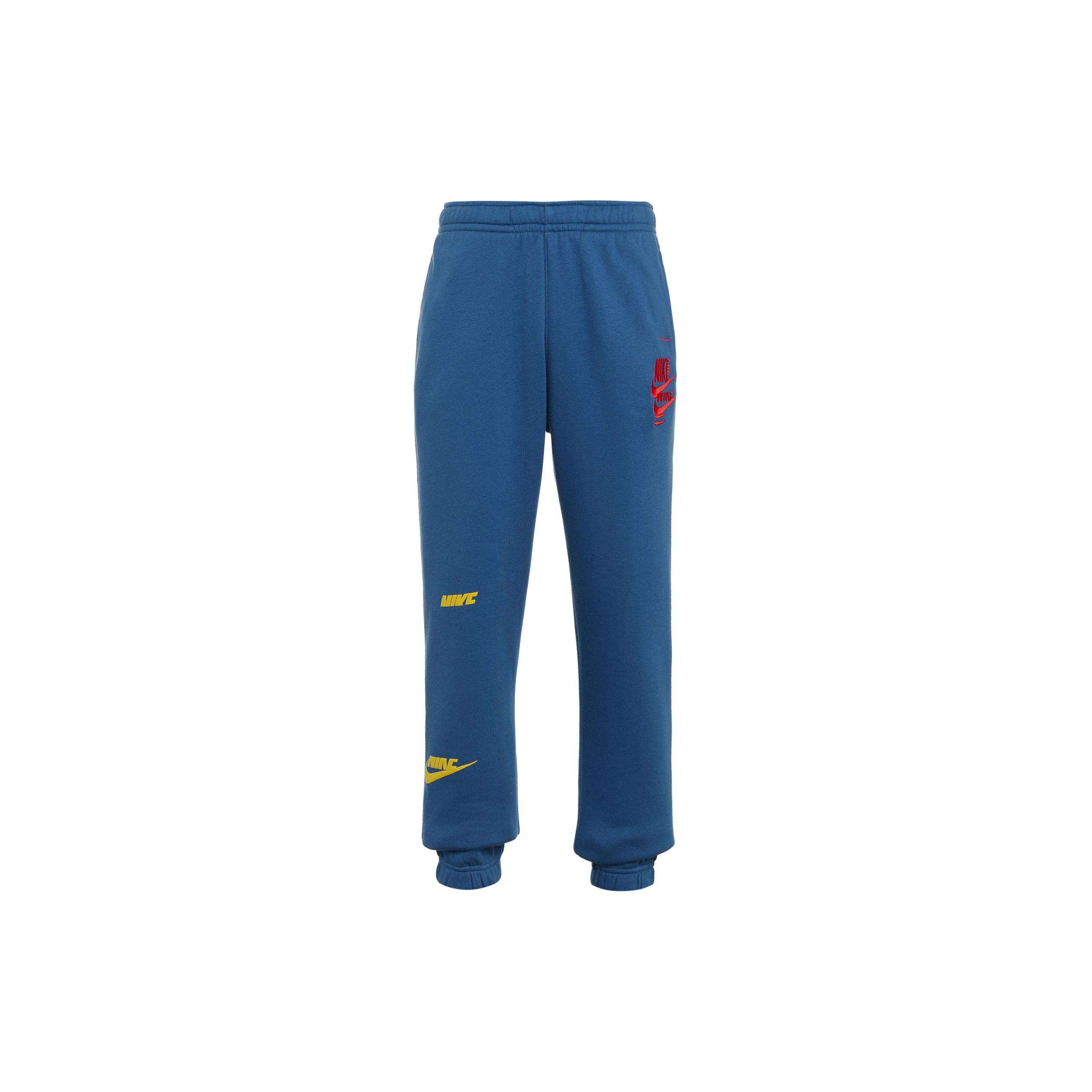 Men s Nike Alphabet Logo Printing Drawstring Lacing Bundle Feet Sports Pants/Trousers/Joggers Blue DM6872-407 L